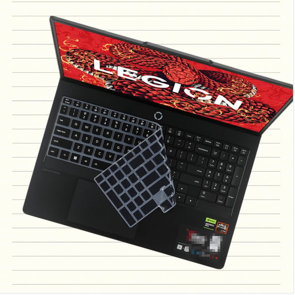 Silikon Tastaturbeskytter kompatibel med 2025 Lenovo Legion R9000P, R7000, Y7000P - Støvtett og Vanntett Black