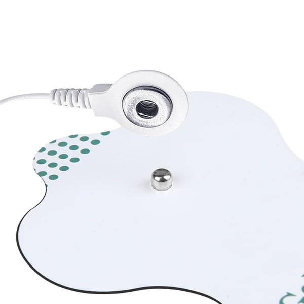 Gresskarlignende elektrodeputer - 2 stk/5 par - snap-on hydrogel reservedeler for muskelstimulering, selvadhesiv og gjenbrukbar, kompatibel med de fleste TENS- og EMS-enheter