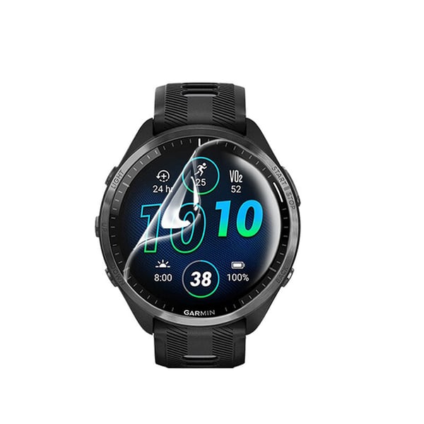 TPU skjermbeskytter kompatibel med Garmin Forerunner 265S - 42mm (2-pakning) - Selvklebende posisjonering