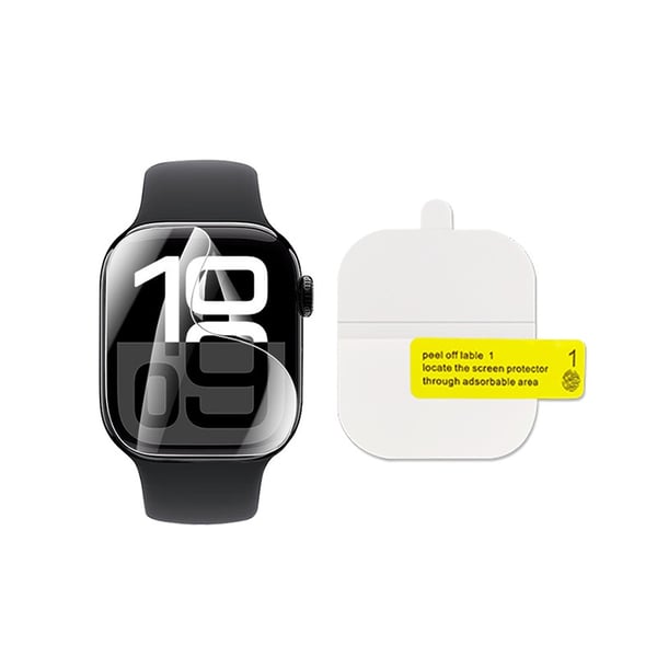 Apple Watch -näytönsuoja – Kaareva HD-hydrogeelikalvo, yhteensopiva iWatch 44 mm:n kanssa (sarjat 4/5/6/SE) – Puoliksi adsorboiva asennus (3 kpl)