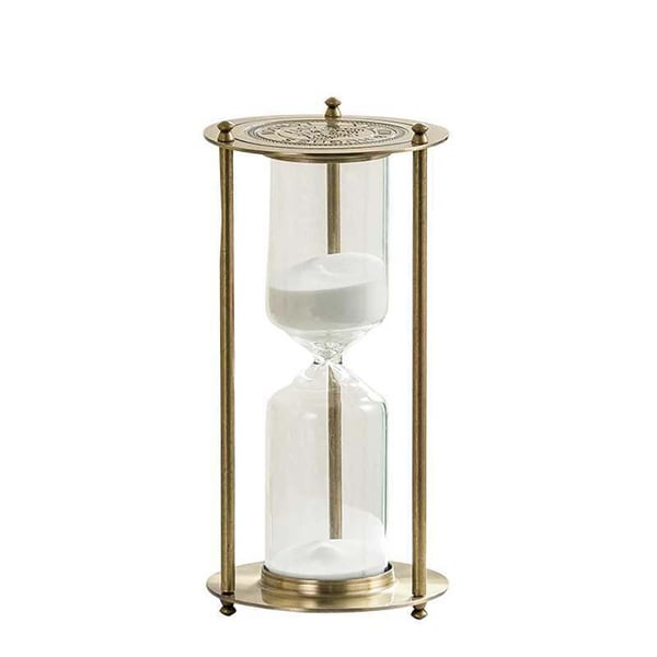 Vintage Metall Timeglass - Hvit Sand - 30 Minutters Timer, Dekorativ Sandklokke
