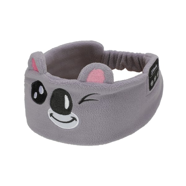 Langattomat fleece-kuulokkeet eläinkuvioisella Bluetooth-pääpannalla - Pitkä akunkesto Grey