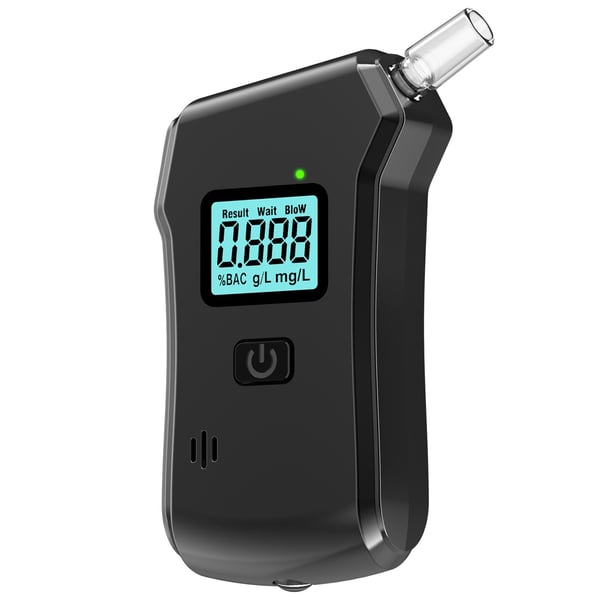 Bærbar Alkoholtester med LCD-Skjerm - Nøyaktig og Enkel å Bruke
