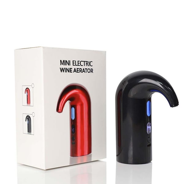 Elektrisk Vinlufter: Øyeblikkelig Vindispenser med Ett-Trykks Betjening & USB Oppladbar Black