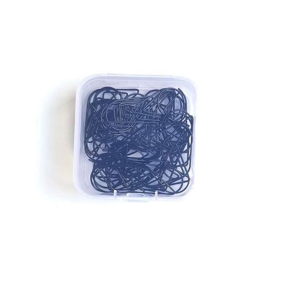 Vann Dråpe Papirklipp - 50 Stk Sink Legering Mini Kreative Papirklipp for Kontor & Fil Organisering Black