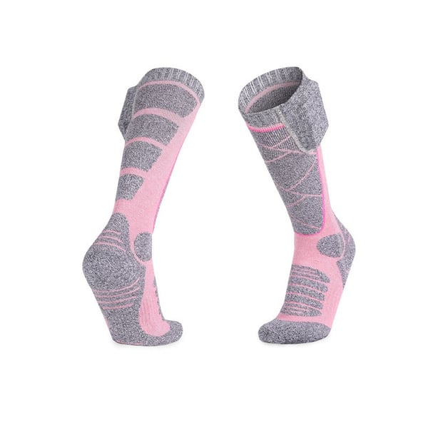 Lämmitettävät sukat hiilikuidulla - Akulla toimivat, jalkojen lämmittimet kylmään säähän Pink