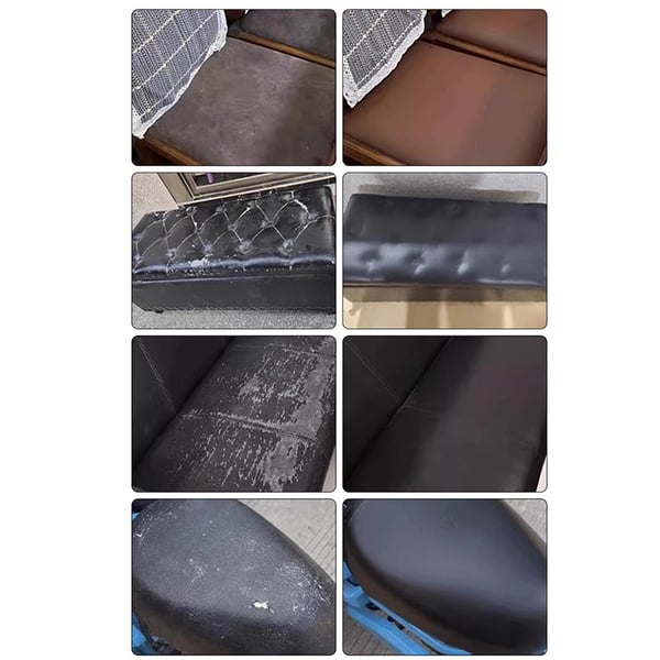 PU Lær Selvklebende Reparasjonslapp - 35x137cm - For Sofaer, Bilseter og Møbler Grey