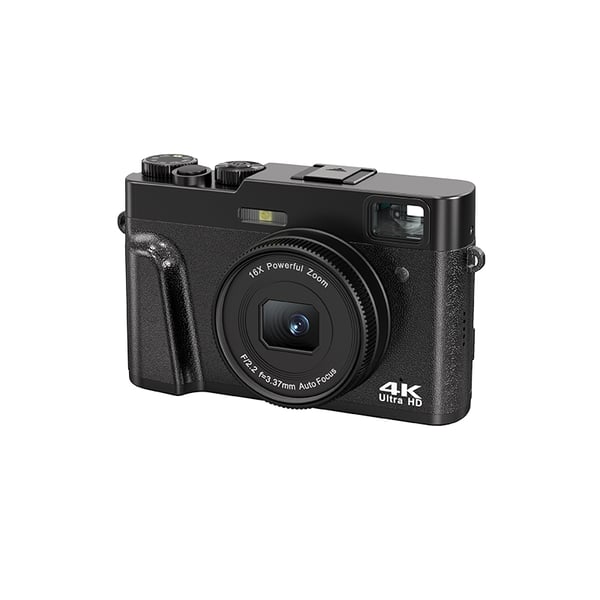 2.7K Digitalkamera med 48MP, 16x Zoom og Ekstern Blitssko