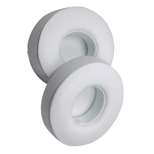 2 stk Erstatning Protein Leather Øreputer Kompatibel med Beats Solo 2 & Solo 3 Hodetelefoner White