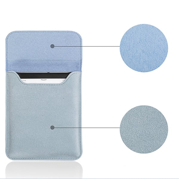 Lyseblå 6-tommers universelt e-leser deksel kompatibelt med Kindle Paperwhite - Beskyttende PU-skinn