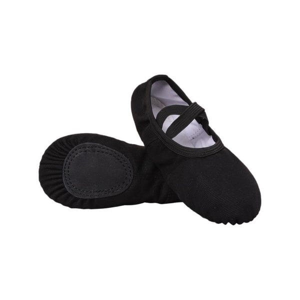 Mjuka Balettskor - Dansskor för Träning och Uppvisning, Kompatibla med Alla Märken Black 39