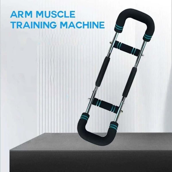 Multifunksjonell U-formet Armtrener - Justerbar Fjærresistens for Underarm & Brystmuskeltrening Blue