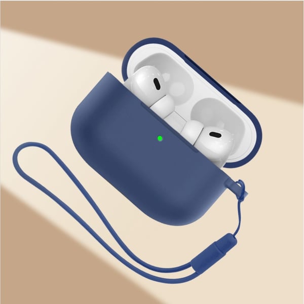 Silikonbeskyttelsesetui Kompatibelt med Apple AirPods Pro 3 - Todelt Sett Blue