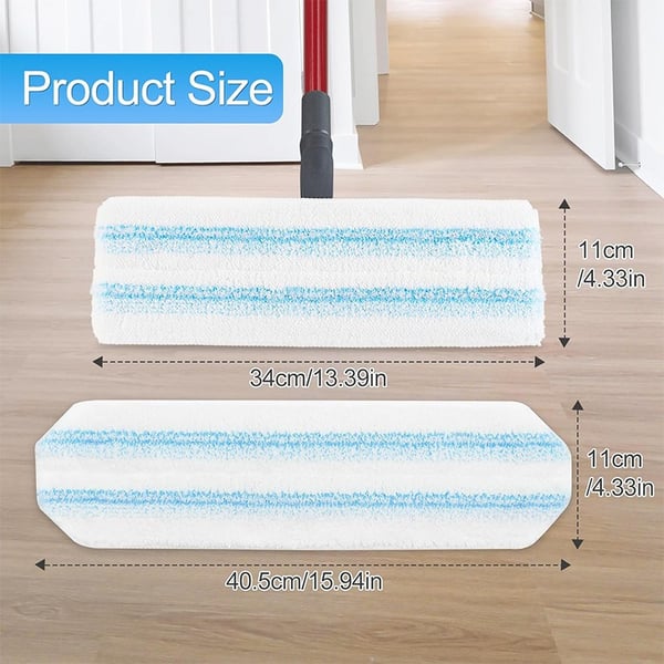Mikrofiber Moppepute Refill - 3 Pakning, Kompatibel med Vileda H2Pro & O-Cedar H2Pro