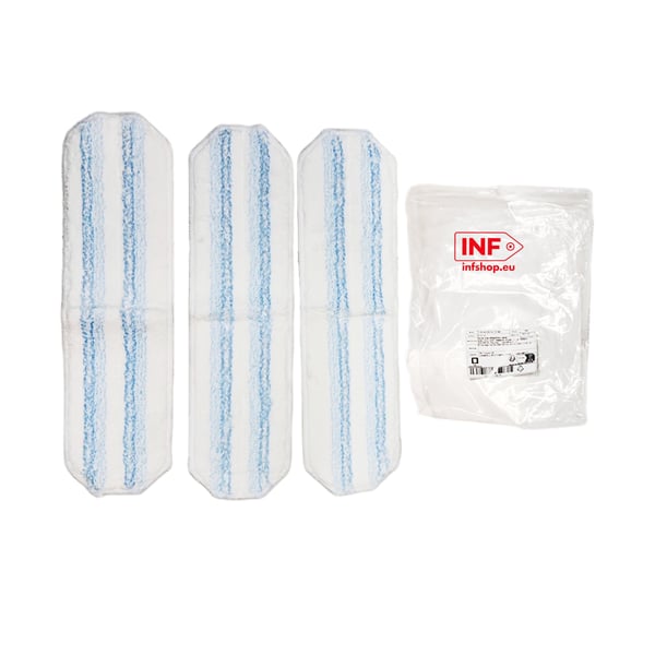 Mikrofiber Moppepute Refill - 3 Pakning, Kompatibel med Vileda H2Pro & O-Cedar H2Pro