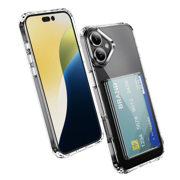 Klar Akryl Side Kortspor Støtsikkert Telefondeksel Kompatibelt med iPhone 17