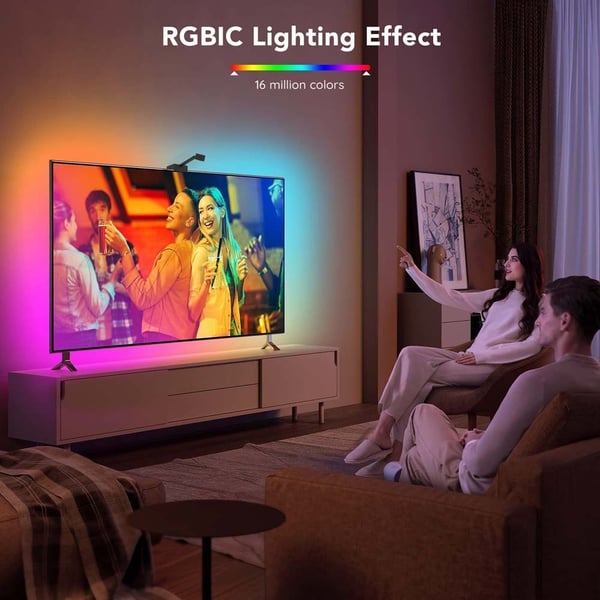 Tuya IPC Skjermfargevelger LED-stripe - Alexa-kompatibel RGBIC Ambient belysning for TV-er