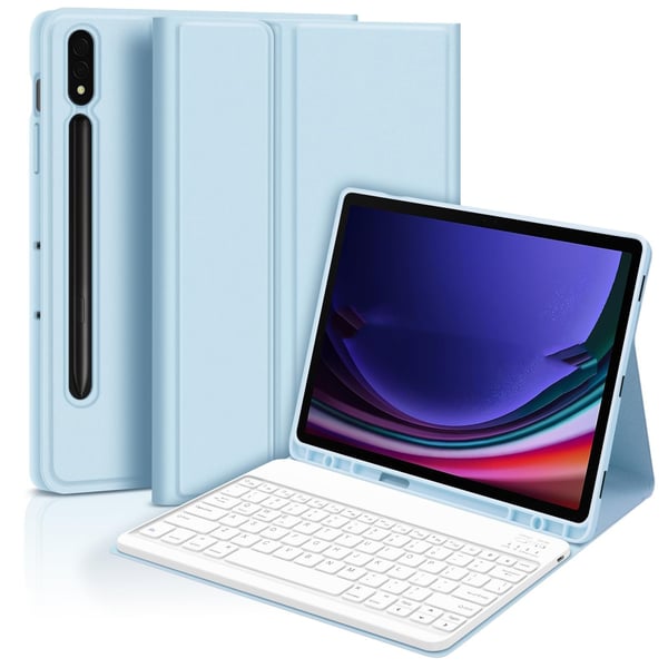Bluetooth-näppäimistökotelo + näppäimistö Samsung Galaxy Tab S9/S9 FE/S10 (10,9 tuumaa) -laitteelle