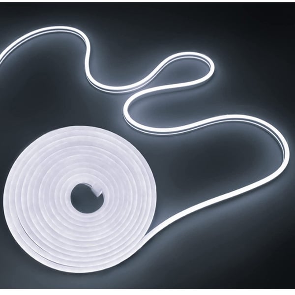 6500K Vit Neon LED Strip Ljus - Touch Dimbar, USB-driven med Självhäftande Baksida 5 m