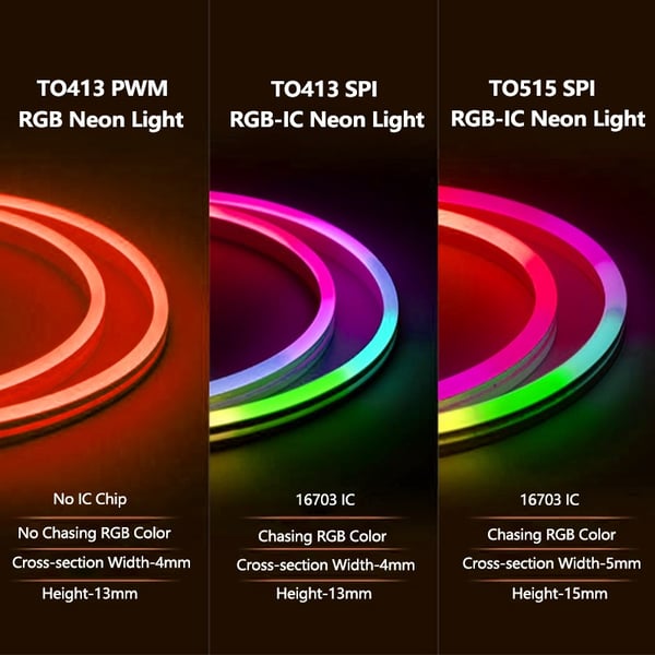 20M RGB Neon LED Strip Lys - Fleksibel Silikon Taulys med Fjernkontroll