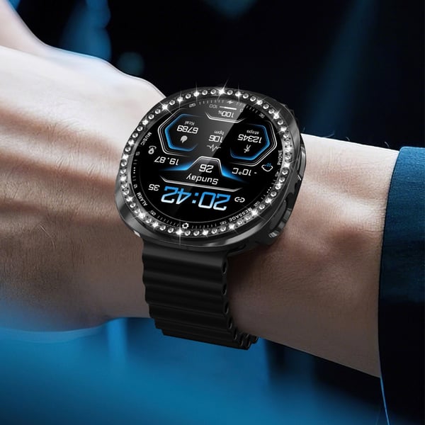 PC Beskyttelsesetui med Rhinestones, kompatibelt med Samsung Galaxy Watch8 44 mm