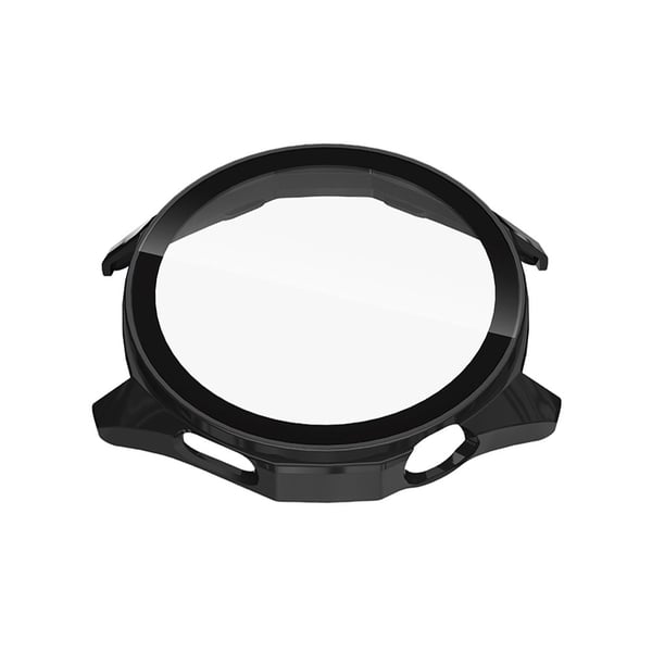 Svart PC+Herdet Glass Klokkeveske Kompatibel med Huawei GT6 Pro 46mm (med Skala)