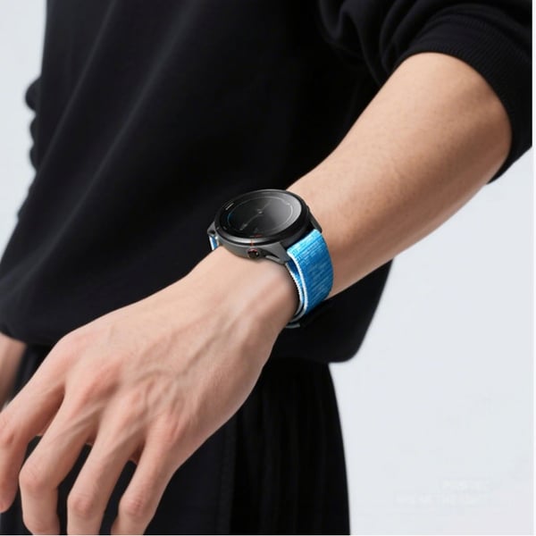 Original Sport Nylon Loop Stropp Kompatibel med Garmin Forerunner 255/265/165 - Komfortabel og Sikker Blue