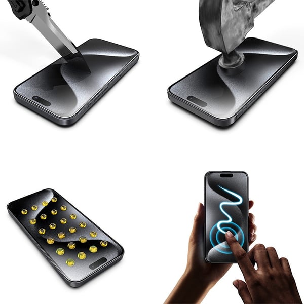 iPhone 17 Pro Skjermbeskytter i Herdet Glass - Høy Definisjon, Anti-Riper, Kompatibel med iPhone