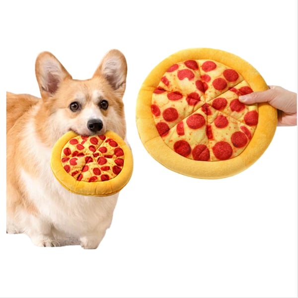 Pehmoinen Pizza Vinku Lelu Koirille - Interaktiivinen & Pehmeä Lemmikkilelu Pehmoinen Pizza Vinku Lelu Koirille - Interaktiivinen & Pehmeä Lemmikkilelu