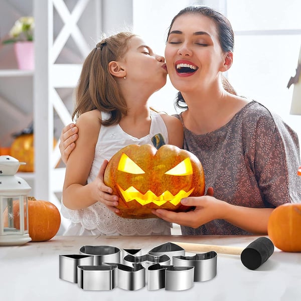 12-delt Halloween Gresskar Utskjæringsverktøy Sett - Rustfritt Stål DIY Kit