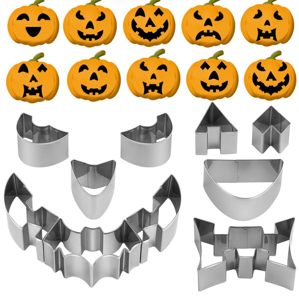 12-delt Halloween Gresskar Utskjæringsverktøy Sett - Rustfritt Stål DIY Kit