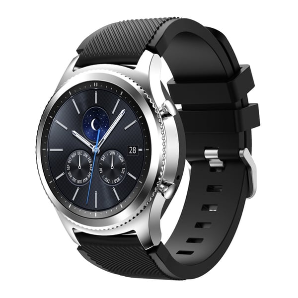 Samsung Gear S3 Frontier / Classic ranneke Musta