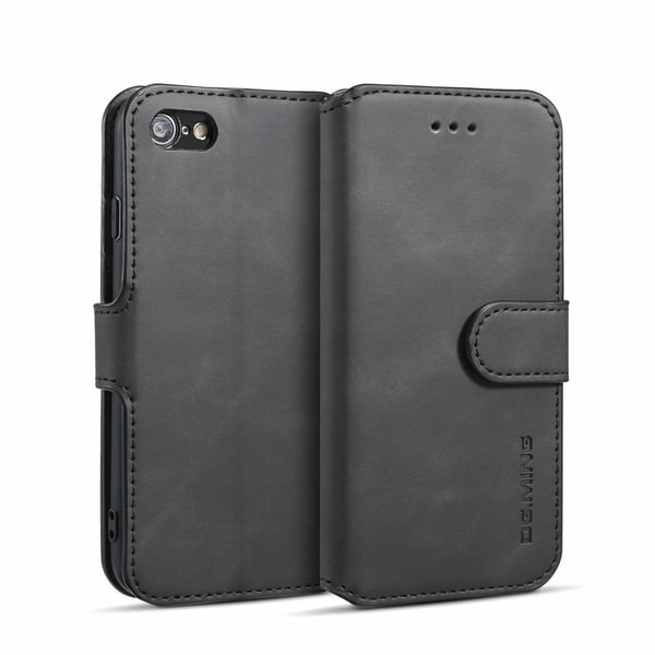 iPhone 7/8 suojakotelo PU-nahka musta