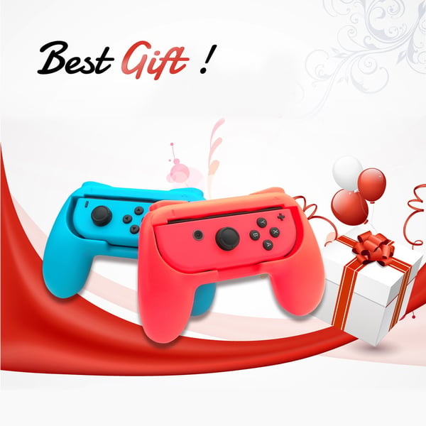 Nintendo Switch Joy-Con Controller Grip 2-pakkaus punainen / sininen
