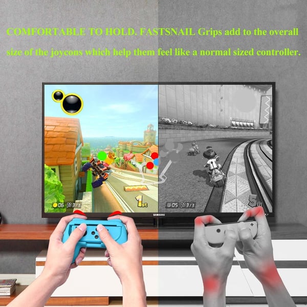 Nintendo Switch Joy-Con Controller Grip 2-pakkaus punainen / sininen