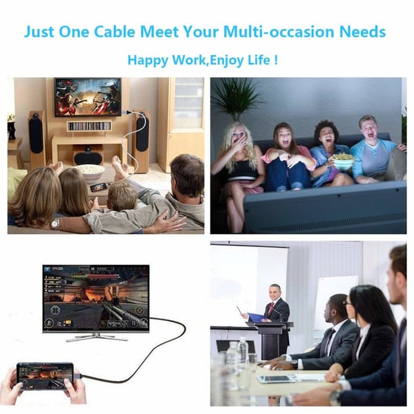 USB-C til HDMI kabel 4K - 2 meter