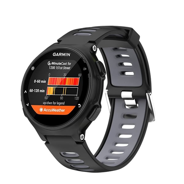 Garmin Forerunner 220/230/235/620/630/735XT armbånd Sort/Grå