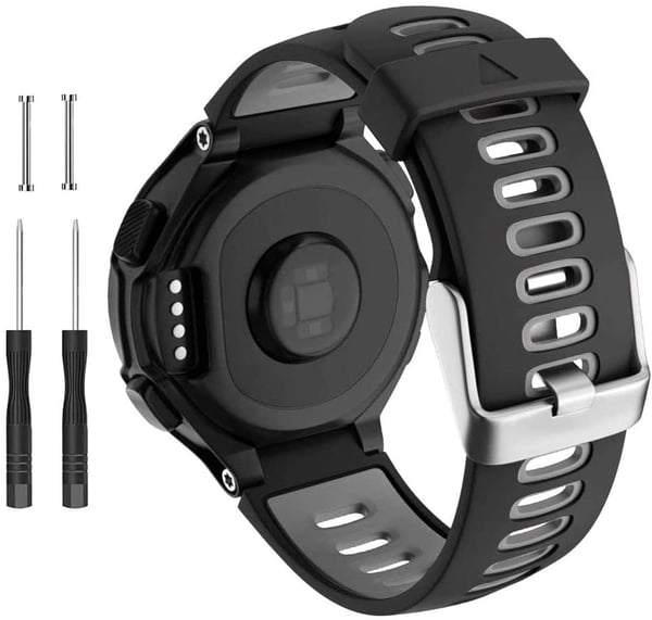 Garmin Forerunner 220/230/235/620/630/735XT armbånd Sort/Grå