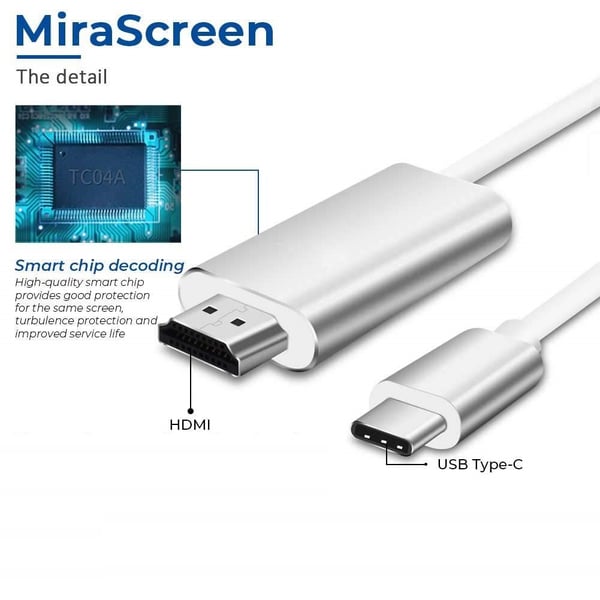 USB-C-HDMI-kaapeli 4K (2 metriä) White