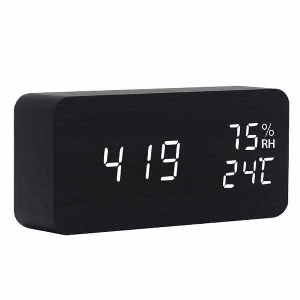 Digitaalinen LED-herätyskello - musta 1502