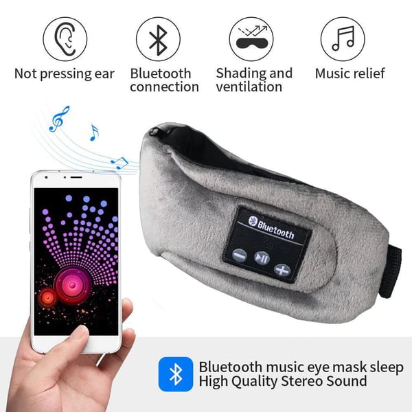 Sovemaske med høretelefoner Bluetooth 5.0 Grey