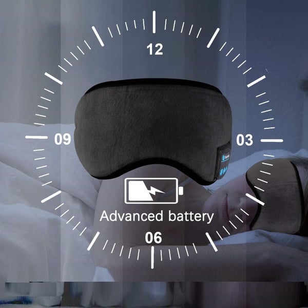 Sovemaske med høretelefoner Bluetooth 5.0 Black