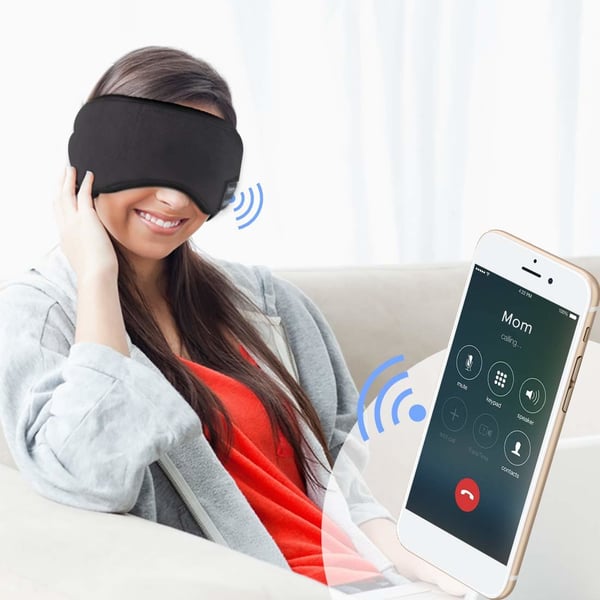 Sovemaske med høretelefoner Bluetooth 5.0 Black