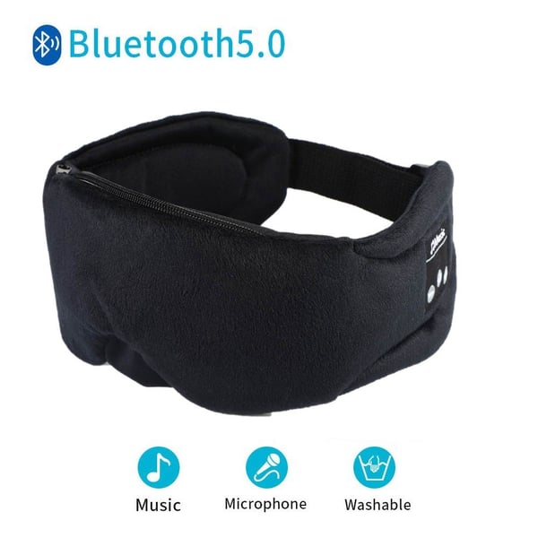 Sovemaske med høretelefoner Bluetooth 5.0 Black
