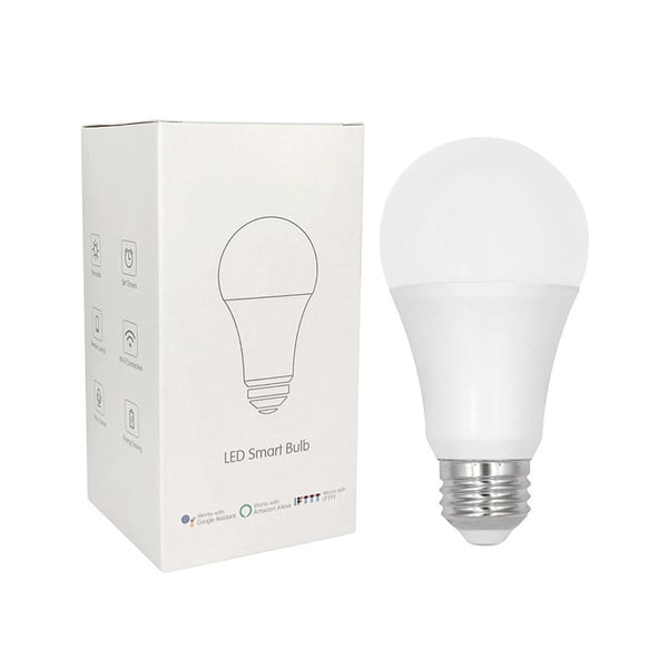 Wifi Smart LED-lampe RGB Flerfarget dimbar 7,5W E27 White