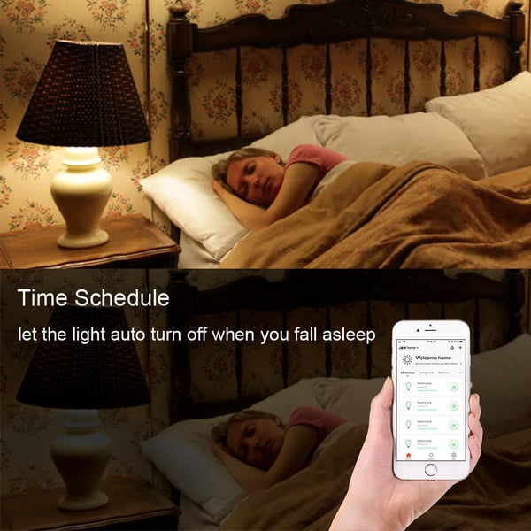 Wifi Smart LED-lampe RGB Flerfarget dimbar 7,5W E27 White