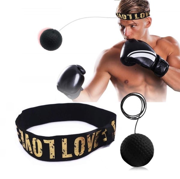 Hodebåndboksing - reflekterende ball med hodebånd - svart Black M