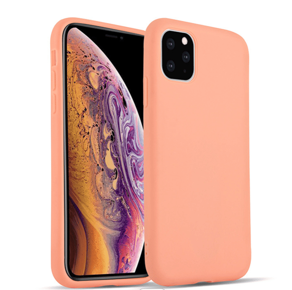 Stødsikkert flydende silikone etui til iPhone 11 Pro Orange