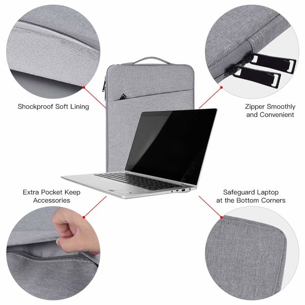 Laptop-etui 13,3 tommers i lerret Grey