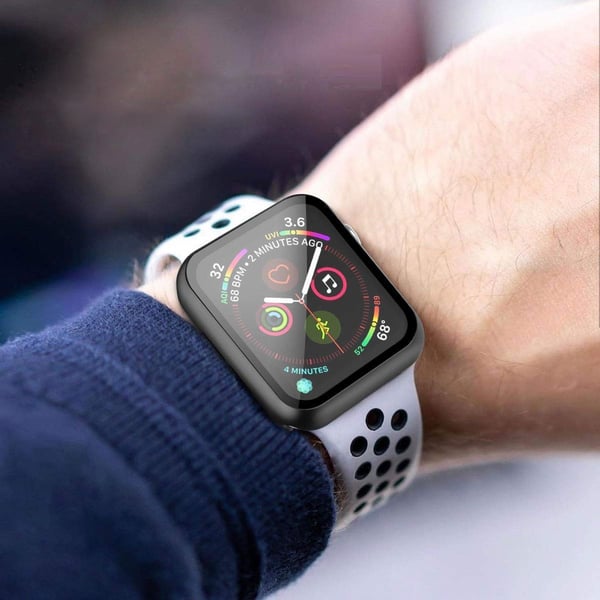 Näytönsuoja Apple Watch 4/5 (44 mm) karkaistu lasi, musta